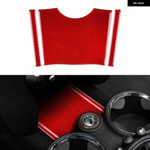 カーボン ミニクーパー ハードトップ R56 クラブマン R55 コンバーチブル R57 コンソール パネル 灰皿 インテリア トリム ステッカー - red