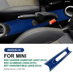 ミニクーパー ハードトップ R56 クラブマン R55 コンバーチブル R57 ハンドブレーキパネル ステッカー インテリア イタリアントップスエード - 6408 R55 R56 R57