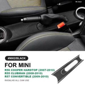 ミニクーパー ハードトップ R56 クラブマン R55 コンバーチブル R57 ハンドブレーキパネル ステッカー インテリア イタリアントップスエード - 9002 R55 R56 R57