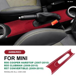 ミニクーパー ハードトップ R56 クラブマン R55 コンバーチブル R57 ハンドブレーキパネル ステッカー インテリア イタリアントップスエード - 4996 R55 R56 R57
