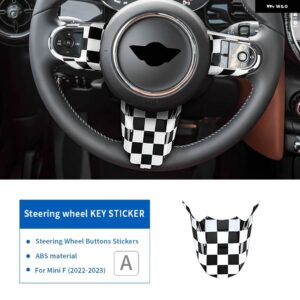 3個 ABS 新 ミニクーパー F55 F54 クラブマン F56 JCW F57 F60 カントリーマン 2022 2023 ステアリングホイール ステッカー - A-Checker