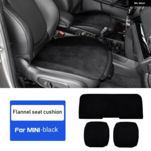 フランネル ミニクーパー R50 R53 R55 R56 R60 R61 F54 F55 F56 F60 カーシート クッション カバーセット フロントリアシート パッド カバー - Black Whole Set