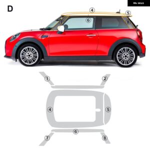 ペイントフィルム ミニ F56 クーパー S 2 ドア 2022 2023 2024 クリアブラキット 8.5 ミルボディ ステッカー プレカット PPF TPU - mini cooper f56 roof