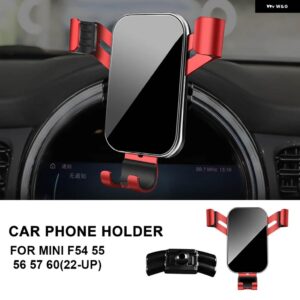 ミニクーパー JCW F54 F55 F56 F57 F60 カントリーマン 2022-UP マウント 電話ホルダー カバー インテリア ABS 合金 - Red