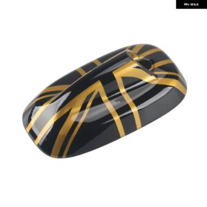 ユニオンジャック ミニクーパー F55 F56 ミニ F56 F55 JCW ABS 車空中アンテナカバー ハウジングケース ステッカー - Black Golden Jack