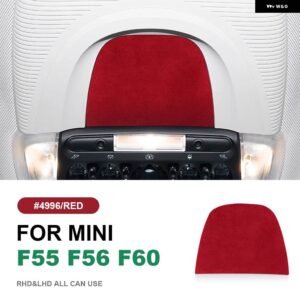 ミニクーパー F55 F56 カントリーマン F60 ルーフ読書灯 ステッカー イタリアトップスエード カバー インテリア - red