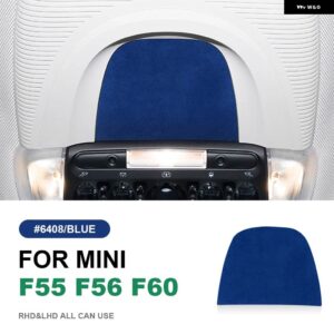 ミニクーパー F55 F56 カントリーマン F60 ルーフ読書灯 ステッカー イタリアトップスエード カバー インテリア - blue