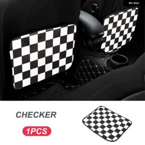 アンチキックパッド カーシート バックカバー ミニクーパー F54 F55 F56 F60 R56 R60 R61 抗汚れパッド 1PC PU レザー マット - Checker