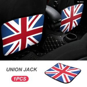 アンチキックパッド カーシート バックカバー ミニクーパー F54 F55 F56 F60 R56 R60 R61 抗汚れパッド 1PC PU レザー マット - Union Jack