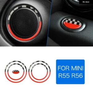 5ピース ミニクーパー R55 ハッチバック ミニ 1 R56 クラブマン インテリア ドア オーディオ スピーカー ステッカー スタイリング - JCW 5pcs