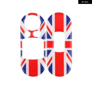 2ピース ミニクーパー F56 ドアウィンドウ リフター スイッチ コントロールパネル カバー ステッカー デカール カースタイリング - Union Jack