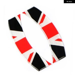 クリスタルエポキシ ミニクーパー カントリーマン F60 コンソール 画面ナビゲーションフレームトリム ステッカー スタイリング - Black Red Union Jack