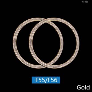 ダッシュボード エアアウトレットノブカバー ベント サークルリング 装飾 ミニクーパー F54 F55 F56 R55 R56 R60 - Gold F55 F56 2pcs