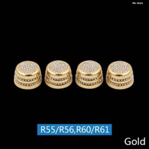 ダッシュボード エアアウトレットノブカバー ベント サークルリング 装飾 ミニクーパー F54 F55 F56 R55 R56 R60 - Gold R55 56 R60 61