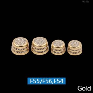 ダッシュボード エアアウトレットノブカバー ベント サークルリング 装飾 ミニクーパー F54 F55 F56 R55 R56 R60 - Gold F54 F55 F56