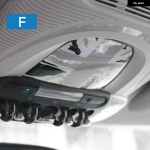 1個 インテリア ルーフ読書灯 ステッカー カバー ミニクーパー F56 F55 F60 カントリーマン 読書灯 ステッカー - Splash GrayUnionJack