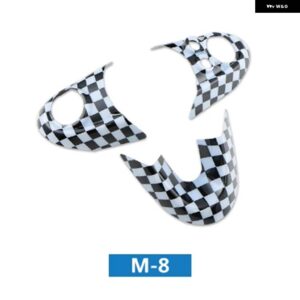 3個 ABS ミニクーパー F55 F54 クラブマン F56 JCW F57 F60 カントリーマン インテリア トリム ステアリングホイール ステッカー - M-8