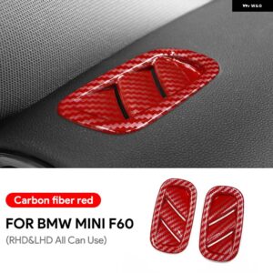 ABS ミニクーパー F60 カントリーマン ダッシュボード エアアウトレット A 列ベント カバー 装飾 インテリア フレームカースタイリング - red carbon texture