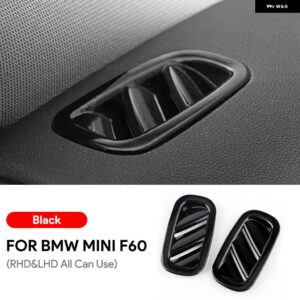 ABS ミニクーパー F60 カントリーマン ダッシュボード エアアウトレット A 列ベント カバー 装飾 インテリア フレームカースタイリング - black