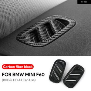 ABS ミニクーパー F60 カントリーマン ダッシュボード エアアウトレット A 列ベント カバー 装飾 インテリア フレームカースタイリング - black carbon texture