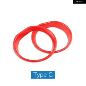 ミニクーパー F60 ミニ F60 カントリーマン JCW ミニカントリーマン F60 フロント フォグランプ フレーム ステッカー - Red 2pcs