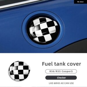 ABS ミニクーパー クラブマン R55 R56 ハッチバックユニオンジャック燃料タンクキャップカバー 外装 プロテクターミニ - Checker