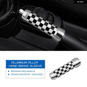 合金 インテリア 車ハンドブレーキグリップ カバー トリム ミニクーパー JCW F55 ハードトップ F57 F56 ハッチバック - Checker