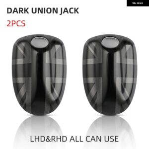 プラスチック フロントガラス 水スプレーノズルカバー ステッカー ミニクーパー F54 F55 F56 F57 F60 カントリーマン - dark union jack