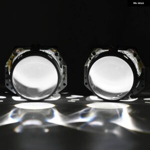 3.0インチ バイキセノンプロジェクターレンズ使用 H7 D2S D2H キセノン電球 H7 LED ヘラ G5 3R デビルアイ ヘッドライト 交換レトロフィット - LENS WITH WHITE