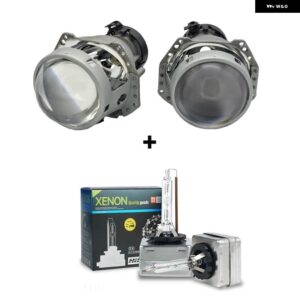 2個 3.0インチ バイキセノン HELLA 3R G5 プロジェクターレンズフルマテリアル ヘッドライト スタイリングレトロフィット D1S D2S キセノン電球 - LENS WITH D1S
