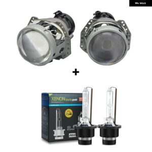 2個 3.0インチ バイキセノン HELLA 3R G5 プロジェクターレンズフルマテリアル ヘッドライト スタイリングレトロフィット D1S D2S キセノン電球 - LENS WITH D2S