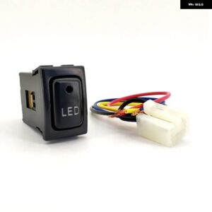 スズキ 1PC LED ファン加熱リアビーレーダー パーキング センサー フォグライト バックミラー 折りたたみ スイッチ ボタン ジムニー 07 - LED