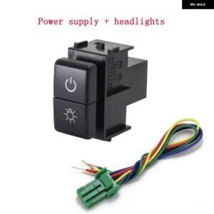 1PC デュアルキー スイッチ デュアル スイッチ フォグランプ レコーダー レーダー音楽 DRL 差動 スイッチ ボタン インフィニティ QX70 G37 QX80 FX37 - power supply