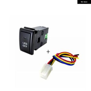 スズキ 1PC ドライブ レコーダー LED オフ音楽電源 P-レーダー ヘッドライト スイッチ ボタン ジムニー 07-15 - LED OFF