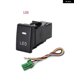 1PC LED エアポンプエアロック スポットライト DRL タンクバックミラー 加熱ファン ABS スイッチ ボタン いすゞ D-MAX - LED