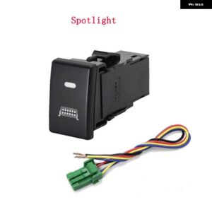 1PC LED エアポンプエアロック スポットライト DRL タンクバックミラー 加熱ファン ABS スイッチ ボタン いすゞ D-MAX - Spotlight