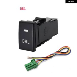 1PC LED エアポンプエアロック スポットライト DRL タンクバックミラー 加熱ファン ABS スイッチ ボタン いすゞ D-MAX - DRL
