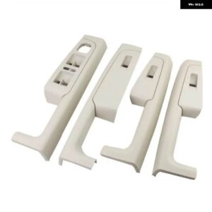 4個 ブラックフロントリア インナードア ハンドル アームレスト フレーム スイッチ コントロールパネル トリム 3TD867157 シュコダ スーパーブ 2008-2013 - Beige-set