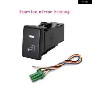 1PC LED パーキンダー電源フロント差動音楽バックミラー 加熱ファン ABS スイッチ ボタン いすゞ D-MAX - rearview mirror heat