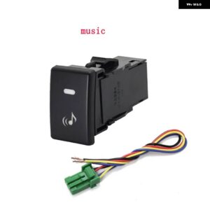 1PC LED パーキンダー電源フロント差動音楽バックミラー 加熱ファン ABS スイッチ ボタン いすゞ D-MAX - Music