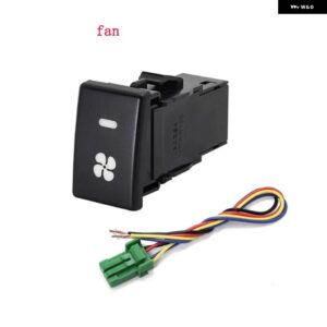 1PC LED パーキンダー電源フロント差動音楽バックミラー 加熱ファン ABS スイッチ ボタン いすゞ D-MAX - Fan