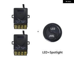 1セット 12 V-24 V スポットライト 電源フロントバンパー ライト LED 2 ボタン ヘッドライト 用 ワイヤレス リモート コントロール スイッチ - LED spotlight