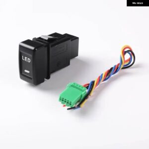 1PC フロント フォグランプ リア フォグライト 音楽 LED 自動 ヘッドライト 電源 スイッチ ボタン いすゞ D-MAX 2018 - LED