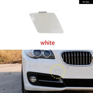 フロントバンパー 牽引フックキャップカバー 5シリーズ F10 2014-2017 F18 長軸バージョン 14-17 - WHITE