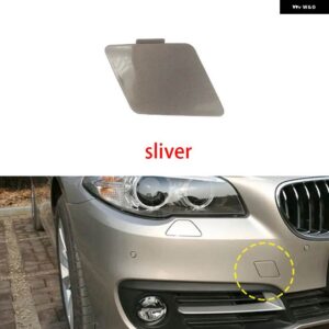 フロントバンパー 牽引フックキャップカバー 5シリーズ F10 2014-2017 F18 長軸バージョン 14-17 - Silver