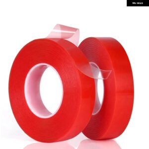 5/8/10/15MM 赤クリア シリコーン 両面テープ ステッカー 高強度痕跡粘着 ステッカー スタイリング - 5mm x 3000mm