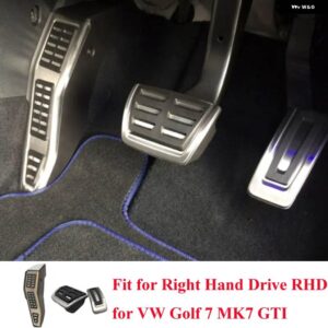 右側運転 RHD アクセルペダル パッド VW ゴルフ 7 MK7 VII GTI R シート MK3 ガスブレーキ フットレスト パデルカバー A3用 - AT 3PCS