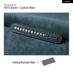アルカンターラ 電話ナンバー一時 パーキング カード隠し発光オート プレート パーキング ストップ - Alcantara Green