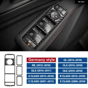 カーボン メルセデス W204 W212 AB CE クラス GLE GLA ML GL ドア窓パネル ステッカー インテリア トリム カー - Germany Style
