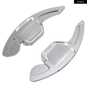 ステアリングホイール DSG シフター 延長シフトパドルシート アルハンブラ ATECA LEON4 5F FR キュプラ 2個 - Silver